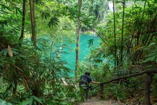 Lom Phu Kiew is an emerald pool. The mystical beauty of Lampang. Unseen Thailand.