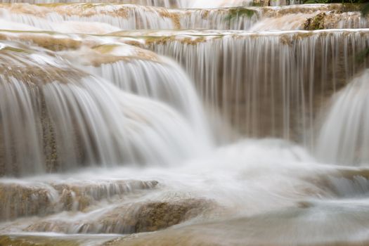 Deep forest waterfall National Park in thailand.