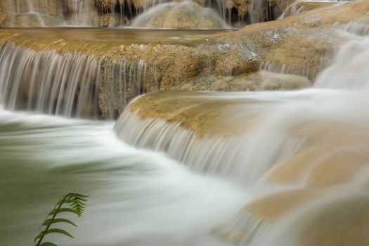 Deep forest waterfall National Park in thailand.