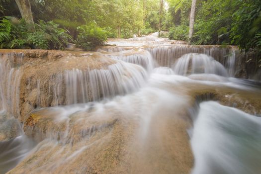 Deep forest waterfall National Park in thailand.