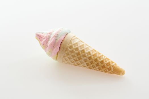 Mini ice cream cone candy isolated in white background