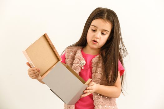 Little girl with gift