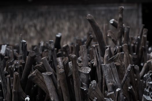 Natural wood charcoal, traditional charcoal or hard wood charcoal.