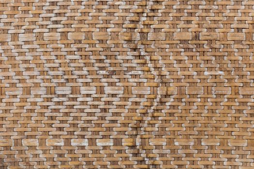 Retro bamboo weave pattern texture background.
