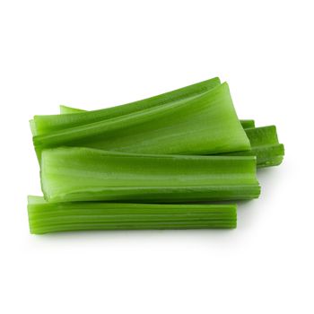 fresh celery isolated on a white background.