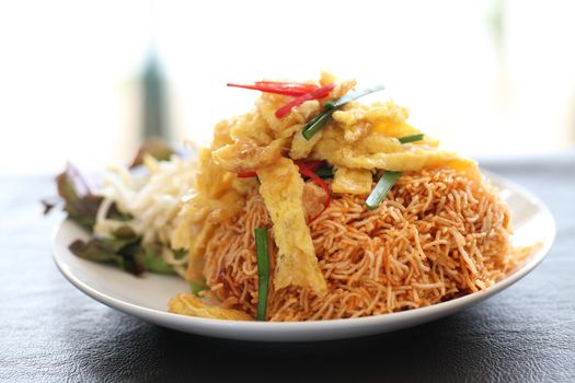 Thai food crisp fried noodles 