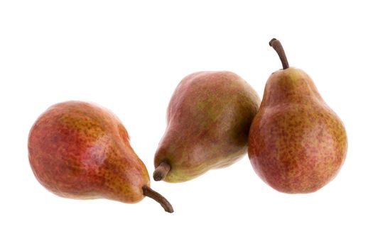 Ripe red pears isolated on a white background.