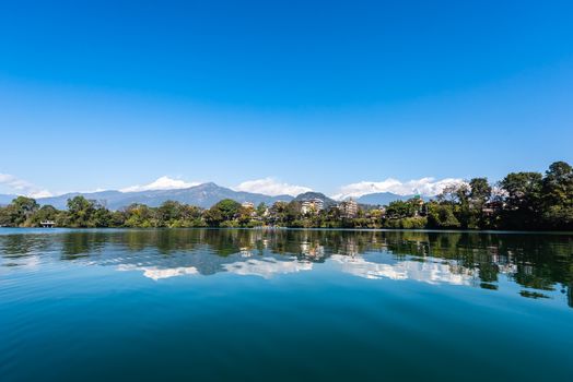 Phewa lake in Pokhara Nepal