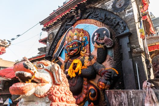 Kal Bhairav statue in Durbar Square Kathmandu