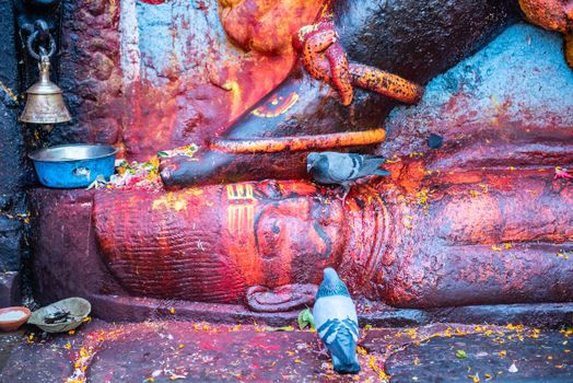 Kal Bhairav statue in Durbar Square Kathmandu