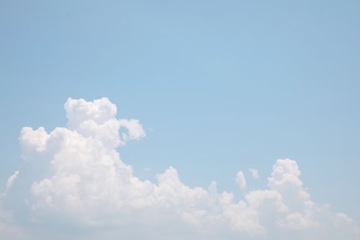 Blue sky background in vintage film style