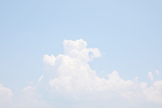 Blue sky background in vintage film style