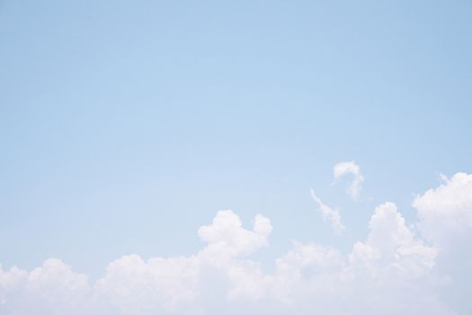 Blue sky background in vintage film style