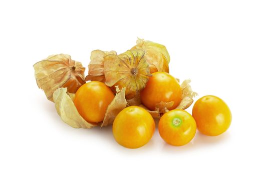 Cape Gooseberry, Physalis fruit or golden berry isolated on white background