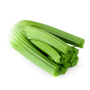 fresh celery isolated on a white background.