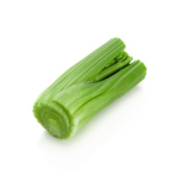 fresh celery isolated on a white background.