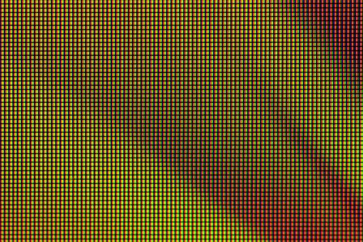 Closeup RGB LED diode from LED TV or LED monitor computer screen display panel.