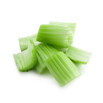 fresh celery isolated on a white background.