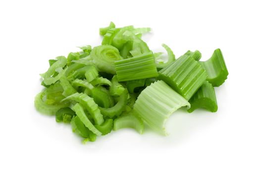 fresh celery isolated on a white background.