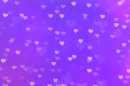 blur heart shape lights bokeh purple violet background, colorful bokeh lights heart soft wallpaper, sparkles heart shape bright bokeh valentine romantic background