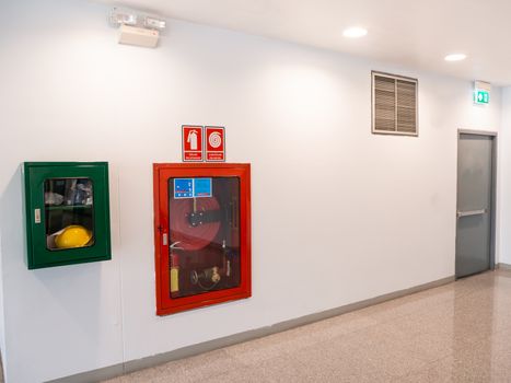 fire extinguisher cabinet in the office building For preparing to prevent fire