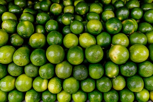 Many limes, top view background