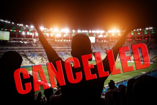 Canceled Sports Match Concept. Ban on mass events