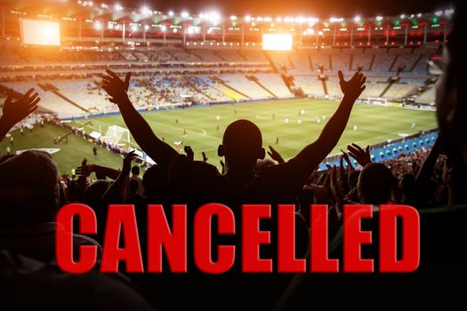 Canceled Sports Match Concept. Ban on mass events