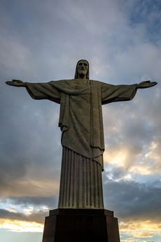 Rio de Janeiro, Brazil - 21.11.2019: Christ the Redeemer Statue in Rio de Janeiro, Brazil