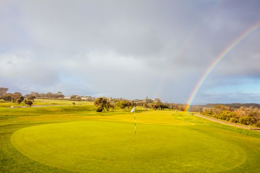 Flinders Golf Course on the Mornington Peninsula on a winter's afternoon in Victoria, Australia