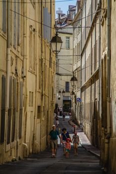 Old traditional buildings in France