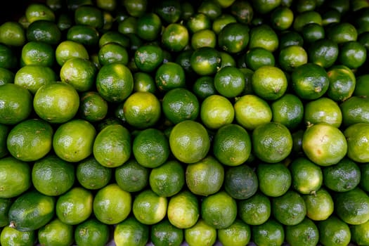 Many limes, top view background