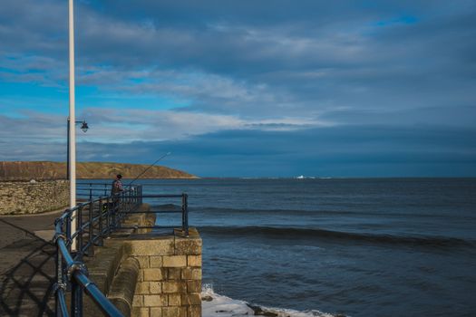 The promenade from a local seaside town in the north of England called Filey