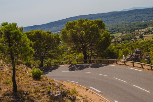 A route in the countryside in South of France