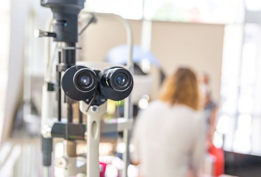 microscope for eye examination in hospital