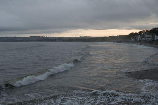 The promenade from a local seaside town in the north of England called Filey