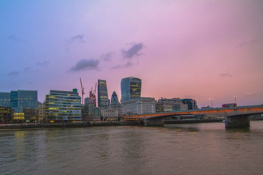 London during the evening