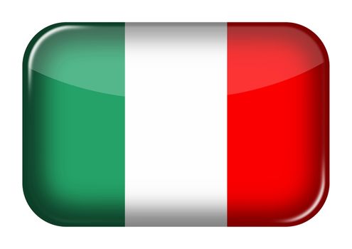 An Italy web icon rectangle button with clipping path