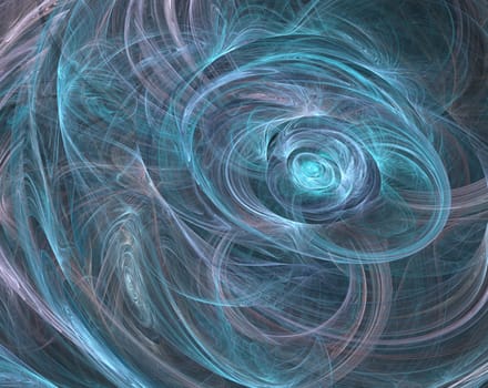 An abstract computer generated fractal design. Abstract fractal color texture. Swirling neon lights tunnel