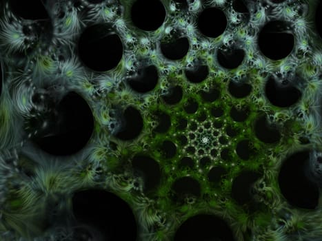An abstract computer generated modern fractal design on dark background. Abstract fractal color texture. Digital art. Abstract Form & Colors. Abstract fractal element pattern for your design. Vegetation network. Floral web. Botanical pattern