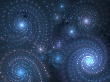 An abstract computer generated modern fractal design on dark background. Abstract fractal color texture. Digital art. Abstract Form & Colors. Abstract fractal element pattern for your design. Pearl spirals in the soft light