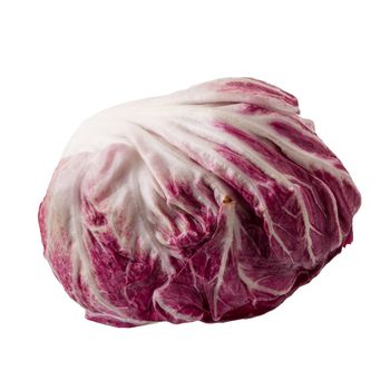 Radicchio, red salad isolated on white background.