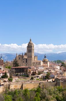 The old town of Segovia and the Cathedral, Segovia, Spain