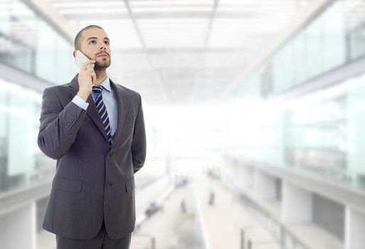 worried business man on the phone, at the office