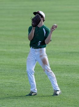 Young boys playing and making amazing plays in a baseball game.