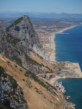 Panoramic view from the top of the Rock of Gibraltar