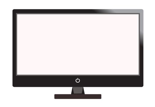 computer display isolated on white background. flat style. computer monitor  for your web site design, logo, app, UI. computer display symbol. computer monitor sign.