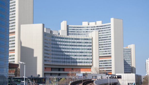 Vienna International Center (VIC), campus and building complex hosting the United Nations Office at Vienna, Vienna Austria April.11,2018