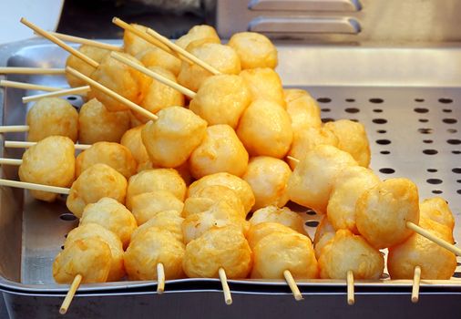 Deep fried balls made from minced fish and flour