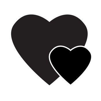 black heart icon on white background. flat style. black heart icon for your web site design, logo, app, UI. black heart symbol. black heart sign. 